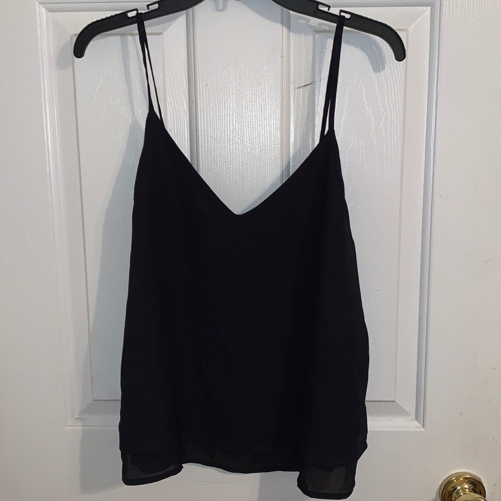 Black layered tank top